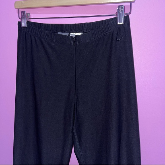 Nike Pants Women's Size Small Black Straight Leg Sleek Zip Front Stretch Vintage - Picture 5 of 8